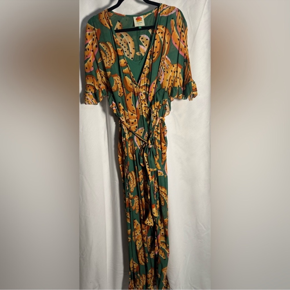 COPY - Farm Rio Raining Bananas maxi wrap dress. - Picture 6 of 7